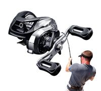 Furtryvl Moulinets de pêche en eau douce - Moulinet de pêche à la carpe, rapport de vitesse 6.3:1 pour pêche à la traîne en eau douce, salée, bar, bateau de pêche au saumon de mer