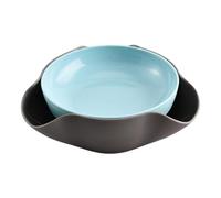 Furtryvl Plat de service à collation, bol de service double avec compartiment pour déchets alimentaires, bol à collation de collecte, bol avec coque de rangement, bol à noix double pour pistaches
