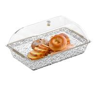 Furtryvl Plateaux de service alimentaire pour fête, goûter, 41,5 x 25 cm, plateaux de service de buffet avec compartiments et couvercle - pour restaurant, cuisine, préparation, vacances, événement