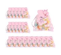 Furtryvl Porte-clés ange pour invités - Cadeaux de retour d'invités avec sac en organza, porte-clés rose pour baptême, , invités, filles, tout-petits