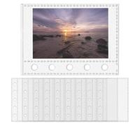 Furtryvl Protège-pages transparents | M5 5 anneaux de classeur | Pochettes de protection pour tickets, cartes, photos, reçus, autocollants, personnel administratif, étudiants, bureau, école, papeterie