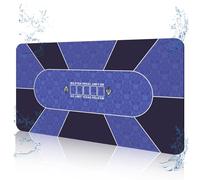 FURUISEN Tapis de Poker 180 x 90 cm, Professionnelle Tapis Poker Texas Holdem, 10 Joueurs Portatif en Caoutchouc Plateau de Poker Antidérapant, Table de Poker Sac de Transport Inclus