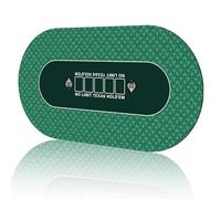 FURUISEN Tapis de poker imperméable amélioré 180 x 90 cm, 8 joueurs en caoutchouc portable Texas Hold'em avec sac de transport pour jouer aux cartes, jeux de poker, blackjack, casino (180 x 90 cm,