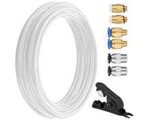 Furuising 6M Tuyau PTFE 4mm x 2,5mm, Tube en Téflon PTFE, Tubo di Teflon con KJH4-M6, PC4-01, PC4-M6 Connettore Pneumatico e Tagliatubi pour Filament D'imprimante 3D de 1,75 mm