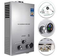 Furvveerr Chauffe-eau à Gaz GPL 16L avec Mode hiver et été,Chaudière à Gaz GPL de 32 KW au Mur Sans Réservoir de Chauffe-eau Instantané Automatique 16L/min