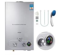 Furvveerr Chauffe Eau Gaz,Chaudière à Gaz GPL avec Mode Hiver et été,LPG Propane Butane au Mur Sans Réservoir de Chauffe-eau Instantané Automatique,Sortie d'eau Chaude (10L)