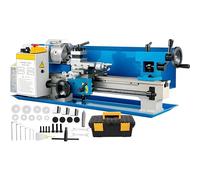 Furvveerr Tour à Métaux Haute Précision 18x36cm, Mini Tour en Métal, 50-2500tr/min à Vitesse Variable Pour Machines de Travail Des Métaux(18x36cm)