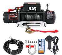 Furvveerr Treuil de Voiture 9.5mm x 24m Corde de Treuil Electrique Sans Fil 13500lbs Câble de Traction Treuil électrique pour Véhicules Hors Route,Véhicules Agricoles et Véhicules Spéciaux