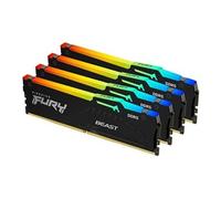 Kingston Technology – Mémoire DDR5 FURY Beast 128 Go 5200MT/s CL40 RGB DIMM XMP – Kit de 4
