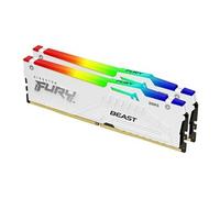 FURY Beast RGB - DDR5 - kit - 32 Go: 2 x 16 Go - DIMM 288 broches - 6800 MHz / PC5-54400 - CL34 - 1.4 V - mémoire sans tampon - on-die ECC - blanc