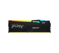 Kingston FURY Beast RGB - DDR5 - kit - 64 Go: 4 x 16 Go - DIMM 288 broches - 6000 MT/s / PC5-48000 - CL40 - 1.35 V - mémoire sans tampon - on-die ECC - noir G