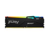 Kingston Mémoire vive DDR5 FURY Beast RGB 16 Go 6400 MT/s CL32 DIMM 288 broches on-die ECC Noir