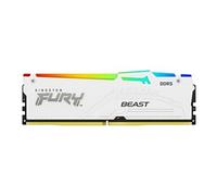 Kingston FURY Beast Blanc RGB 32Go 6400MT/s DDR5 CL32 DIMM Mémoire pour PC de Gamer Module Simple Intel XMP - KF564C32BWA-32