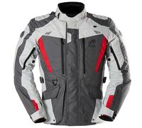 Furygan Apalaches Evo Blouson textile de moto, gris-blanc-rouge, taille M pour homme