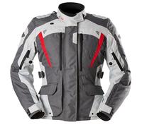 Furygan Apalaches Evo, veste textile imperméable pour femmes XXL Gris/Gris Clair/Rouge Gris/Gris Clair/Rouge