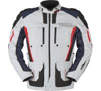 Furygan Brevent 3in1 Veste textile de moto, Gris clair/bleu/rouge, Taille L
