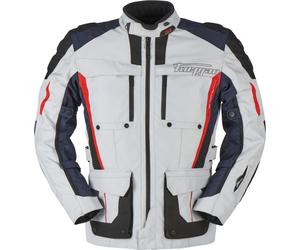 Furygan Brevent 3in1 Veste textile de moto, Gris clair/bleu/rouge, Taille L
