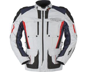 Furygan Brevent 3in1 Veste textile de moto, Gris clair/bleu/rouge, Taille M
