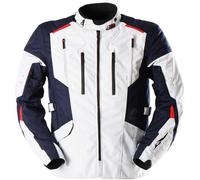 Furygan Brooks Blouson textile de moto, blanc-rouge-bleu, taille XL
