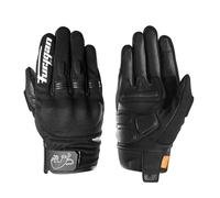 Furygan Jet D3O Evo - Gants de Moto Homme - Paume 100% Cuir - Confort - Gants d'été - Respirant & Léger - Compatibles écrans - Touch Screen, Noir-Blanc
