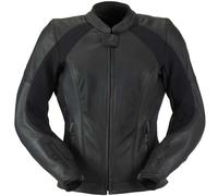 Furygan Livia, veste en cuir pour femmes L Noir Noir