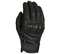 Furygan LR Jet D3O - Tactile - Paume 100% Cuir DE Chevre - Gants DE Moto LEGERS Homme - Protection METACARPES D3O - Aventure Touring Urbain, Noir