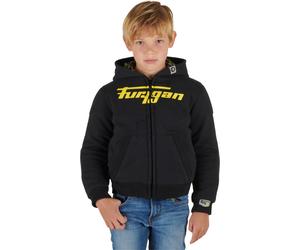Furygan Luxio Evo Sweat à capuche Zip pour enfants, noir-jaune, taille 8 ans pour des gamins