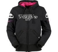 Furygan Luxio, femmes à capuchon zippé S Noir/Blanc/Fuchsia Noir/Blanc/Fuchsia
