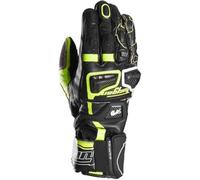 Furygan Styg20 Built With Kevlar® Gants de moto, schwarz/weiß/neon-gelb, L
