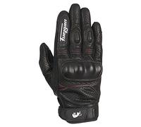 Furygan TD21 Gants de Moto Homme - Paume 100% Cuir & Perforé - Gants d'été - Ventilation optimale - Protection Métacarpes D3O - Tailles différentes, Noir