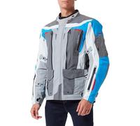 Furygan Voyager 3C-3 Couches laminées-Veste Touring & Aventure-Certifié CE EPI-Blouson Moto Toute Saison-Respirant-Waterproof, Bleu-Gris-Gris Anthracite, XXL Men's
