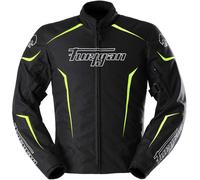 Furygan Yori Veste textile de moto imperméable, Noir/Blanc/Néon jaune, Taille M