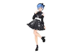 Furyu Re:Zero Starting Life in Another World Statuette PVC Trio-Try-iT REM Girly Outfit Black 21 cm