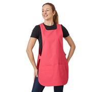 FUSCHIA Tablier sans manches femme type blouse chasuble avec patte réglage Pressions