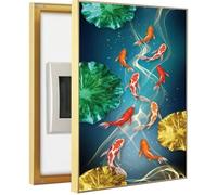 Fuse Box Cover, Electric Meter Box Decorative Painting Electrical Panel Cover Aluminum Frame Distribution Box Hide Circuit Breaker Panel Fuse Box Cover Cabinet(Size:50x60cm(G,50x60cm)