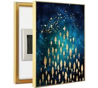 Fuse Box Cover, Electric Meter Box Decorative Painting Electrical Panel Cover Aluminum Frame Distribution Box Hide Circuit Breaker Panel Fuse Box Cover Cabinet(Size:50x60cm(H,40x50cm)