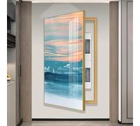 Fuse Box Cover, Fuse Box Cover Electrical Meter Box Decorative Painting Living Room Wall Art Decor Poster Mural With Frame Punch Free(Size:70x100cm,Color:Gold Frame)(Gold Frame,40x80cm)