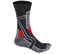 Fuse Motorbike E100 Chaussettes de dames, noir-gris-rouge, taille 39 40 41 42 pour femmes