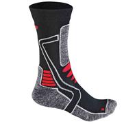 Fuse Motorbike E100 Chaussettes, noir-gris-rouge, taille 43 44 45 46 pour homme