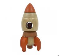 Fusee a empiler en bois - EGMONT TOYS - Orange - Dès 12 mois