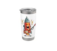 Fusée chantante avec guitare amusante pour garçons et filles Gobelet isotherme en acier inoxydable double paroi