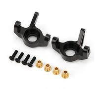 Fusée D'essieu Avant en C, Alliage D'aluminium de Haute qualité, Pièce de Voiture RC Durable, échelle 1/10, Compatible avec Axial Wraith RR10 90048 AR60, Noir, 2 Pièces