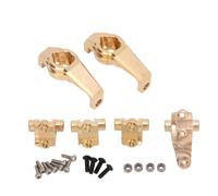 Fusee d'essieu avant en laiton, bloc C avant universel en laiton et ensemble de supports de biellette de direction pour 1/10 pour Traxxas serie TRX4