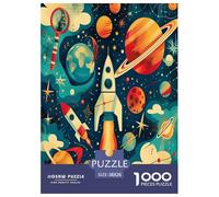 fusée Puzzles 1000 Pieces Cadeau Unique Jeu Éduchatif Défi Jouet À De Qualité Supérieure Peinture Art pour Adultes Et Enfants 38x26cm/1000pcs