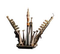 Fusée Russe Soyuz 1:80, Avec Tapis De Lancement, Puzzle Modèle En Papier 3d, Manuel De Bricolage, Artisanat En Papier