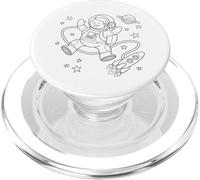 Fusée Spatiale Astronaute Cosmos planète Mandala PopSockets PopGrip pour MagSafe