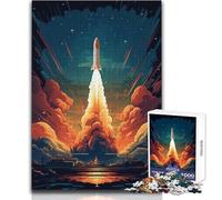 Fusée Spatiale au décollage - Puzzle 1000 pièces - Cadeau pour Adultes - Jeu éducatif et Stimulant - Idée Cadeau Originale et mémorable - Dimensions:50x75cm