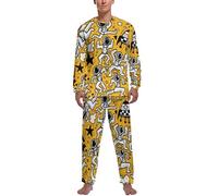 Fusée Spatiale Ensemble De Pijama Homme Haut Et Bas De Pyjama Manche Longue Pantalon Vêtements De Nuit