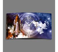 Fusée Spatiale Horloge murale design Horloges murales modernes silencieuses sans tic-tac dixtime 3DS-0061