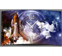 Fusée spatiale Univers Horloge murale design horloges murales modernes silencieuses pas de tic-tac dixtime 3D-0061